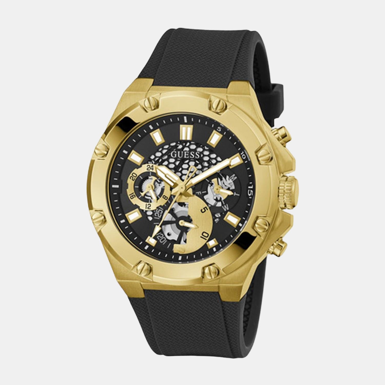 Guess Stainless Steel Round watch