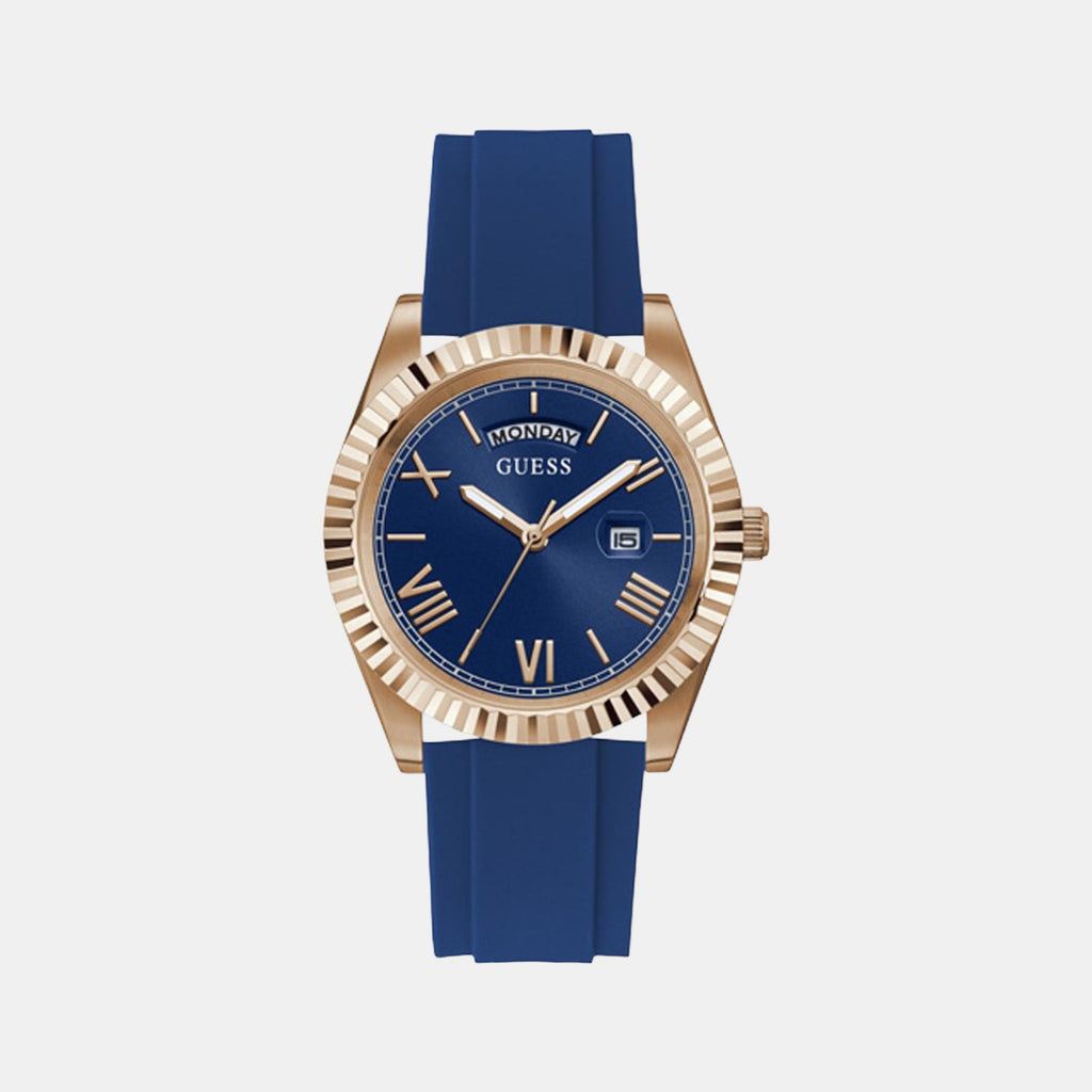 Guess Round Blue Analog watch