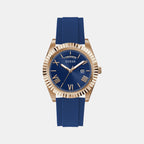 Guess Round Blue Analog watch