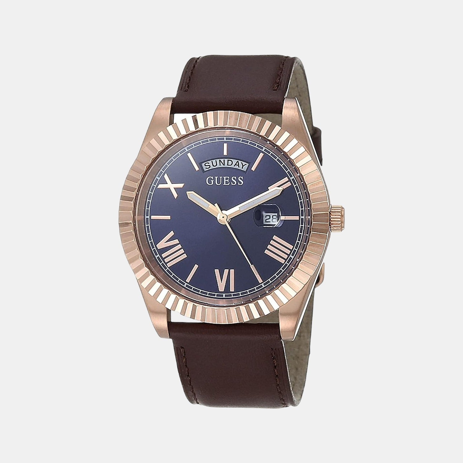 Guess Round Blue Analog watch