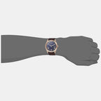 Guess Leather Blue watch