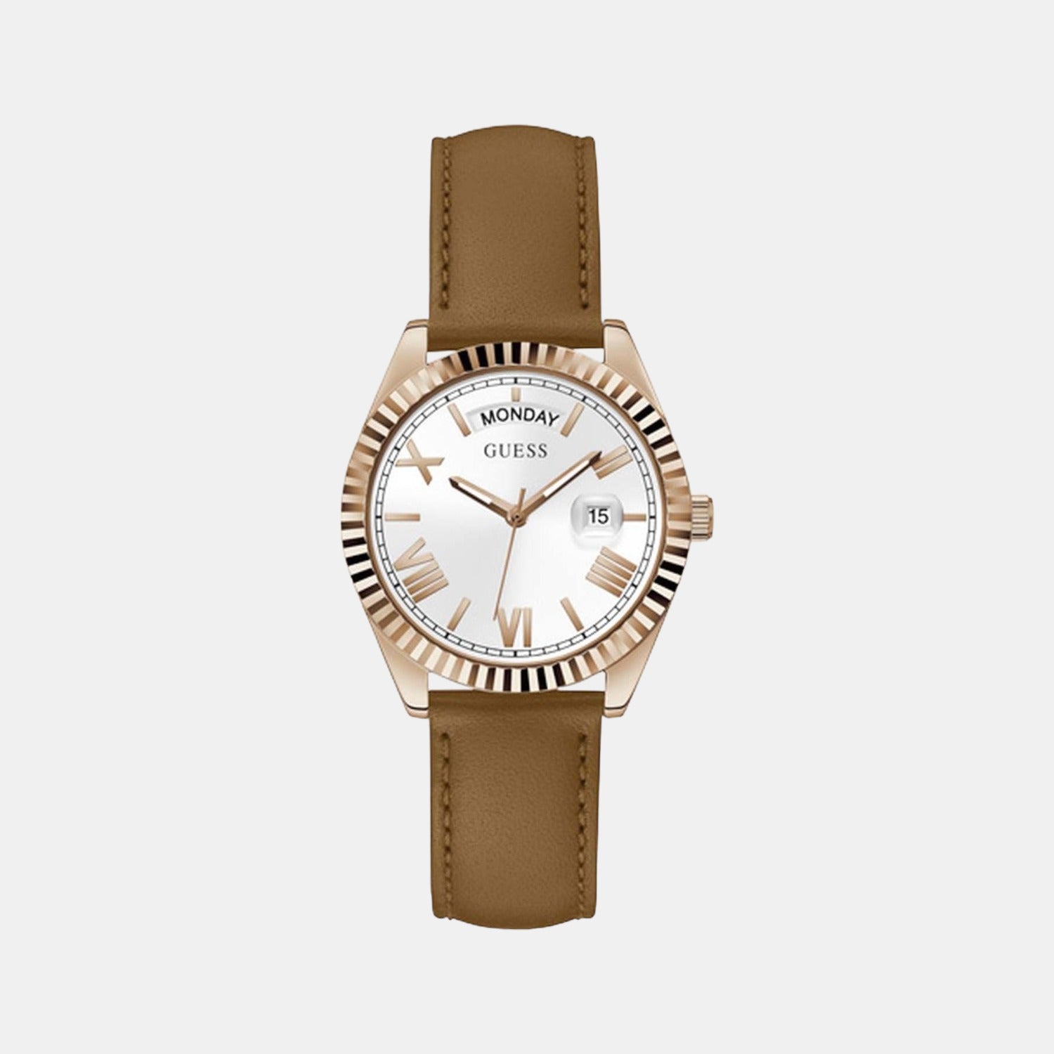 Guess Round Brown Analog watch