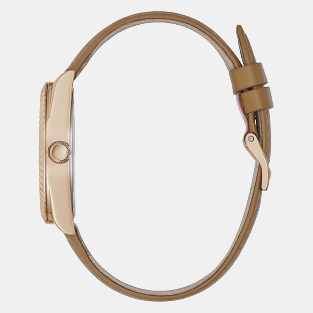 Guess Women Round Brown watch