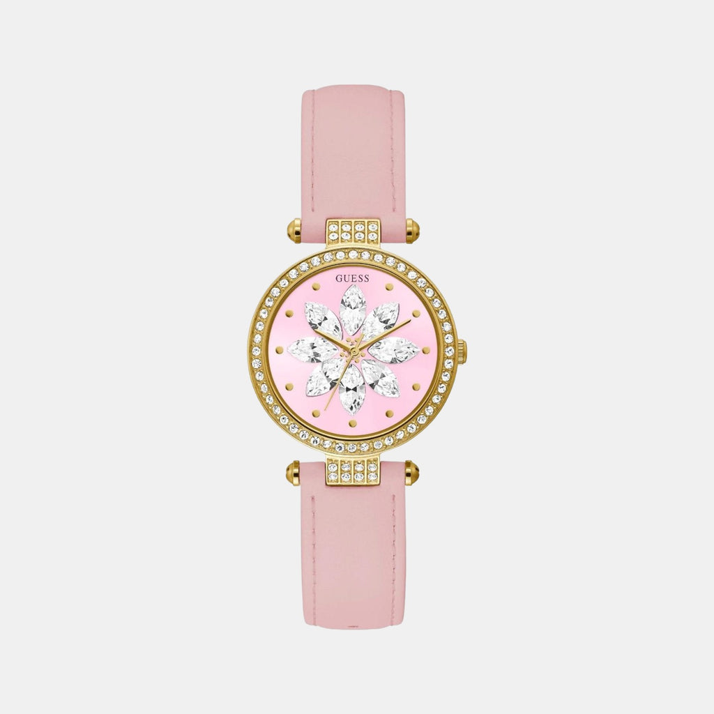 Guess Round Pink Analog watch