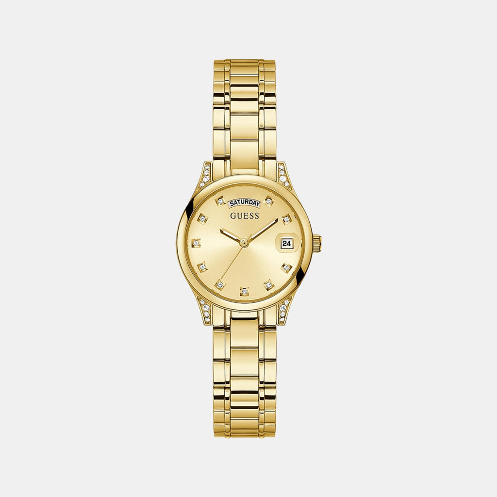 Guess Round Gold Analog watch