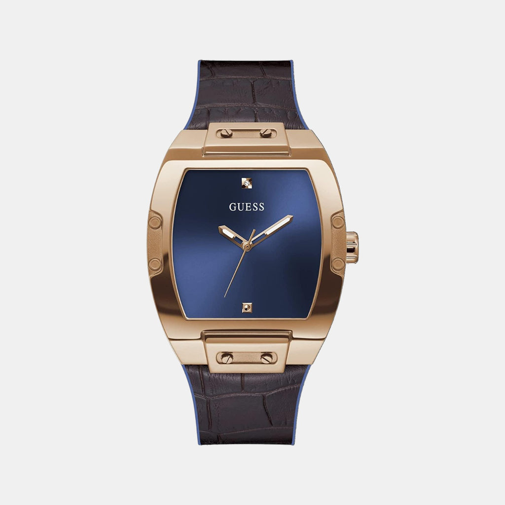 Guess Round Blue Analog watch