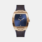 Guess Round Blue Analog watch