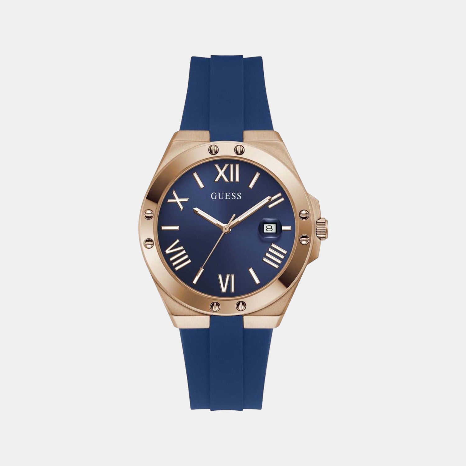 Guess Round Blue Analog watch