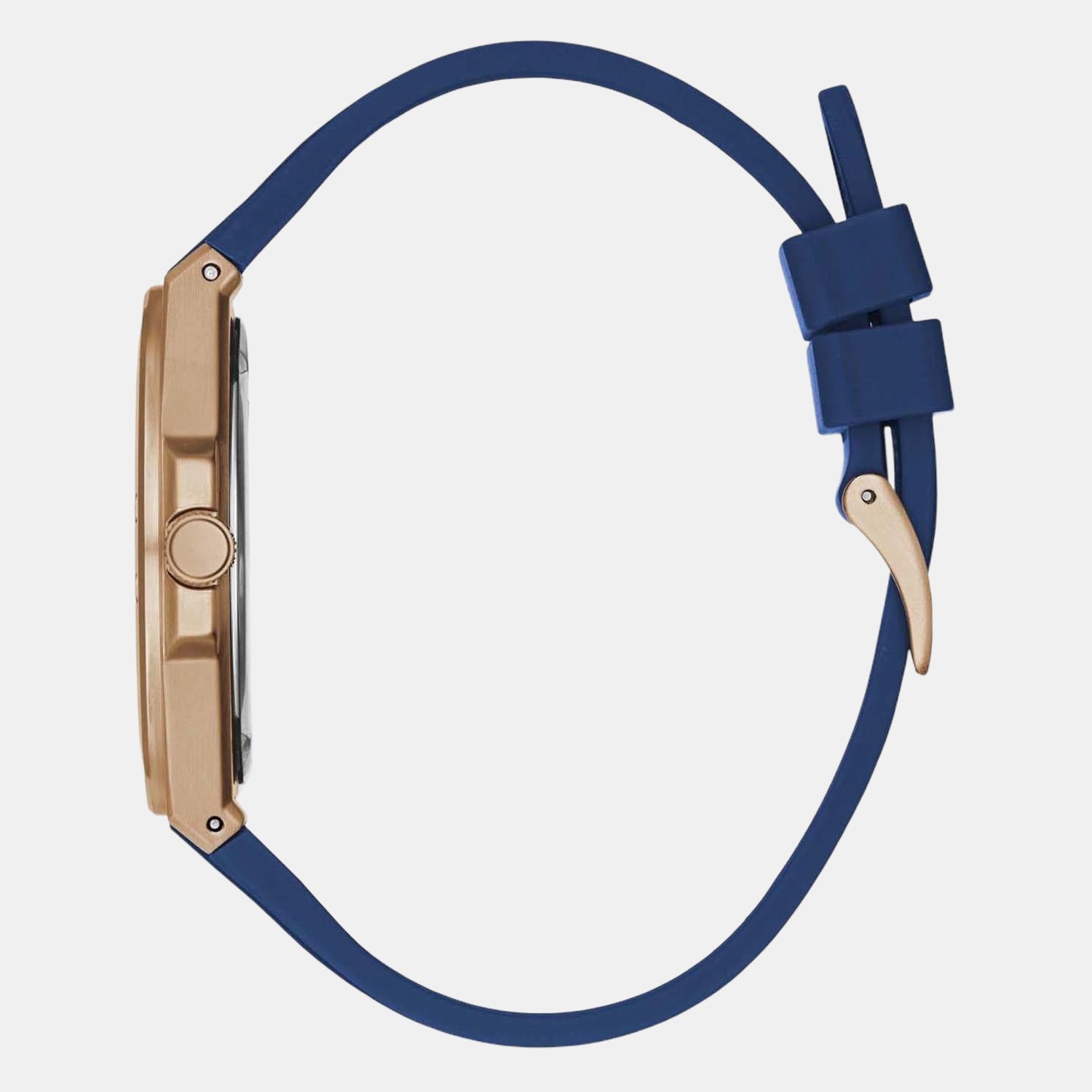 Guess Men Round Blue watch