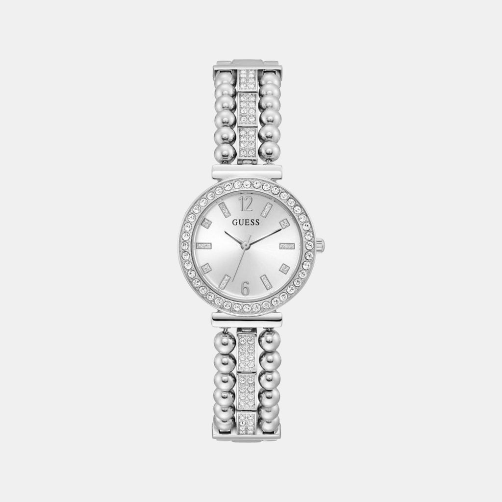 Guess Round Silver Analog watch