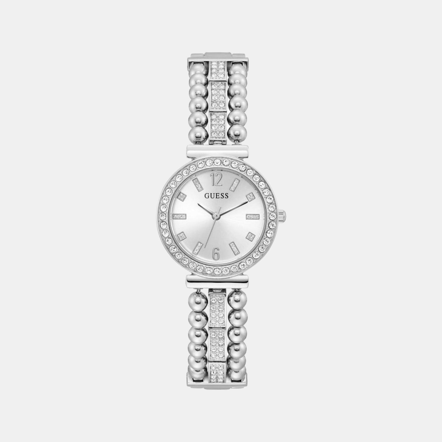 Guess Round Silver Analog watch