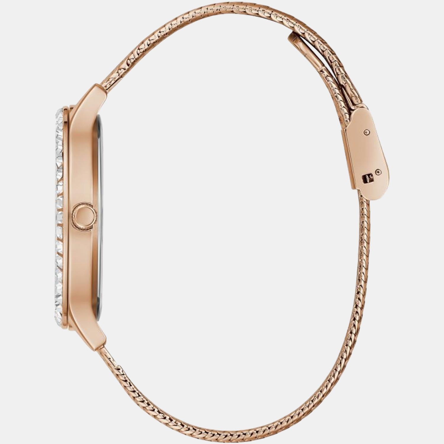 Guess Women Round Rose Gold watch