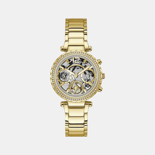 Female Gold Analog Stainless Steel Watch GW0403L2