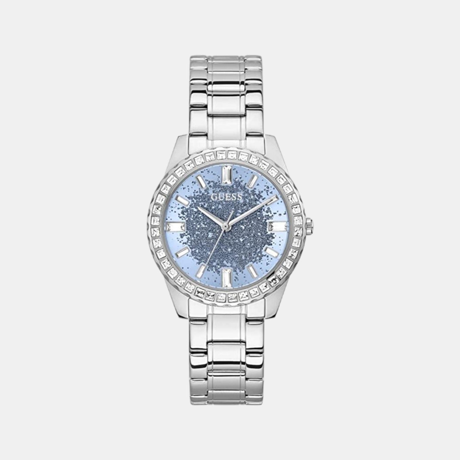Guess Round Silver Analog watch