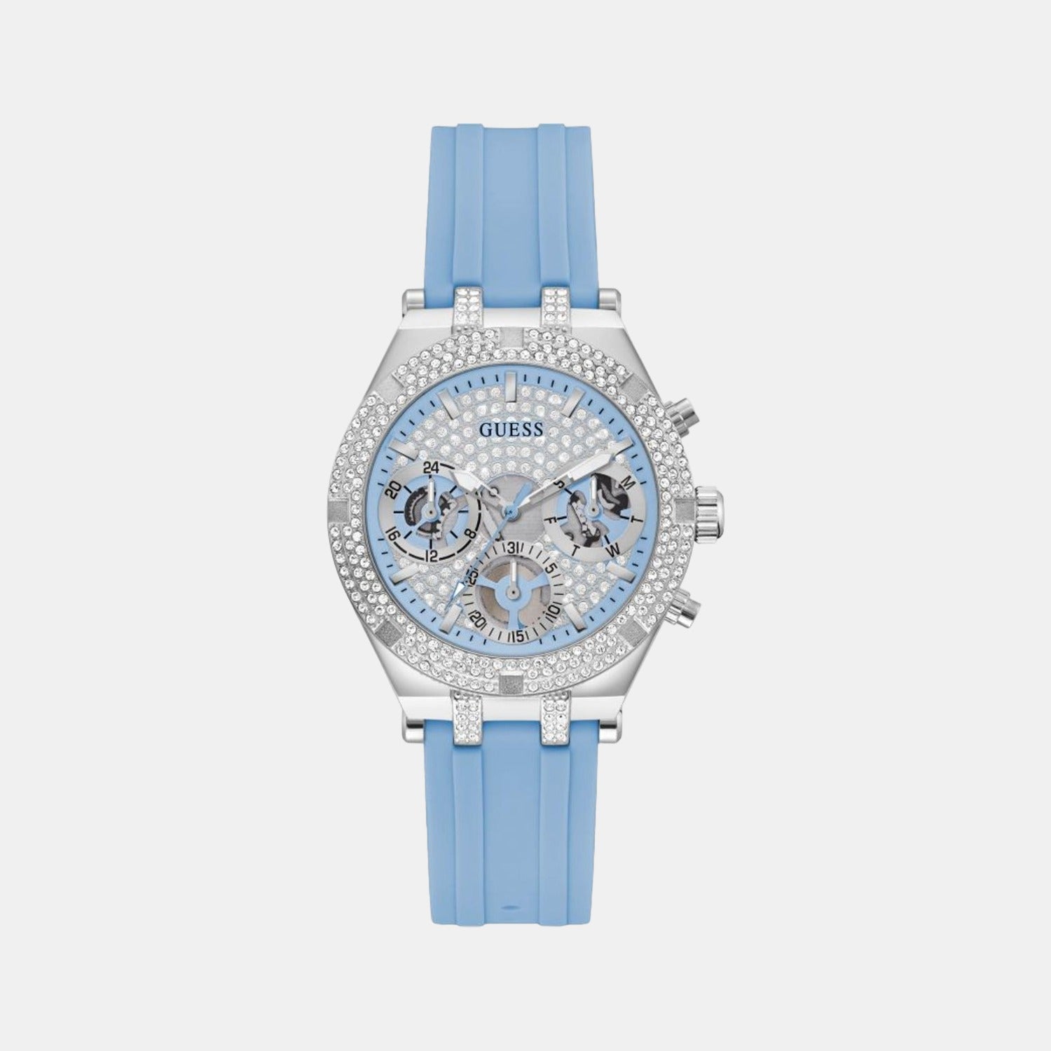 Guess Round Blue Chronograph watch