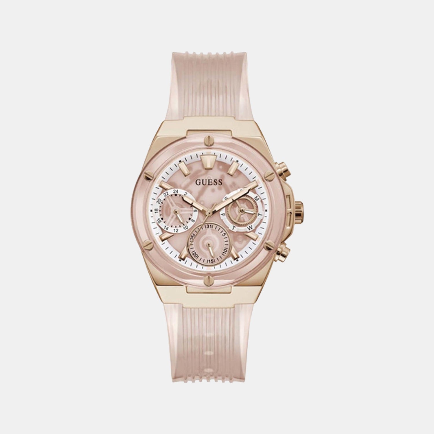 Guess Round Pink Chronograph watch