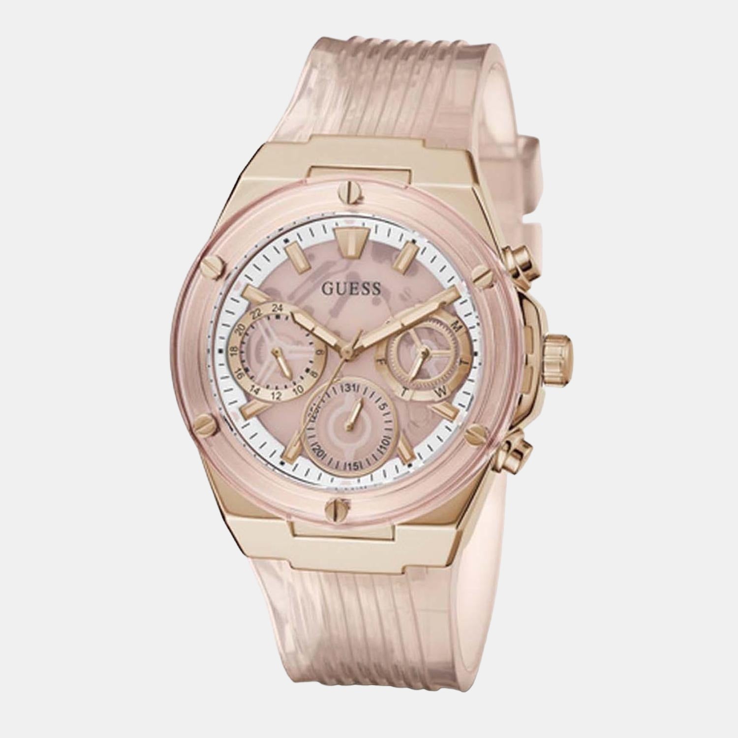 Guess Leather Pink watch