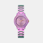 Guess Round Purple Chronograph watch