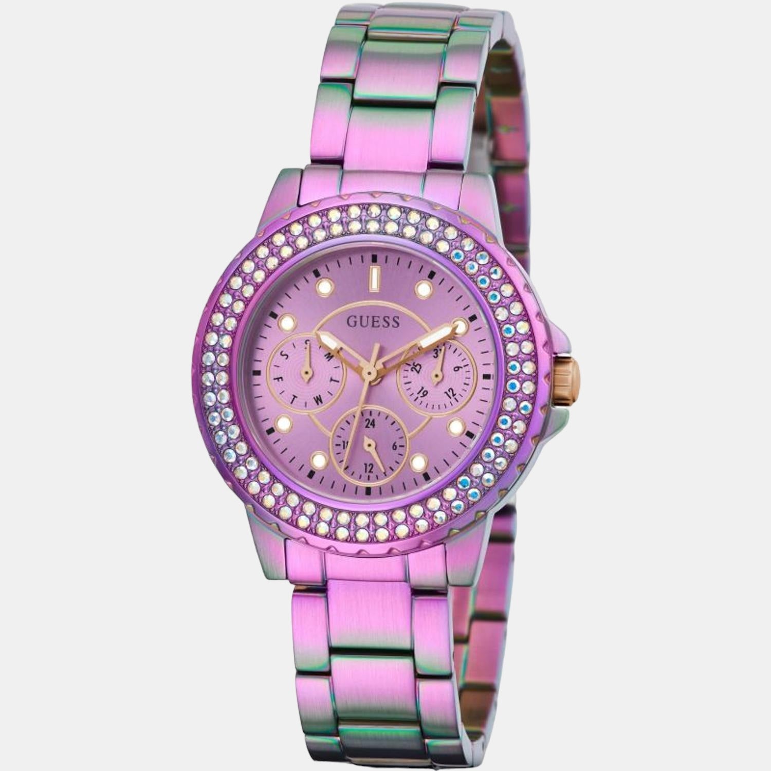 guess-stainless-steel-purple-analog-female-watch-gw0410l4