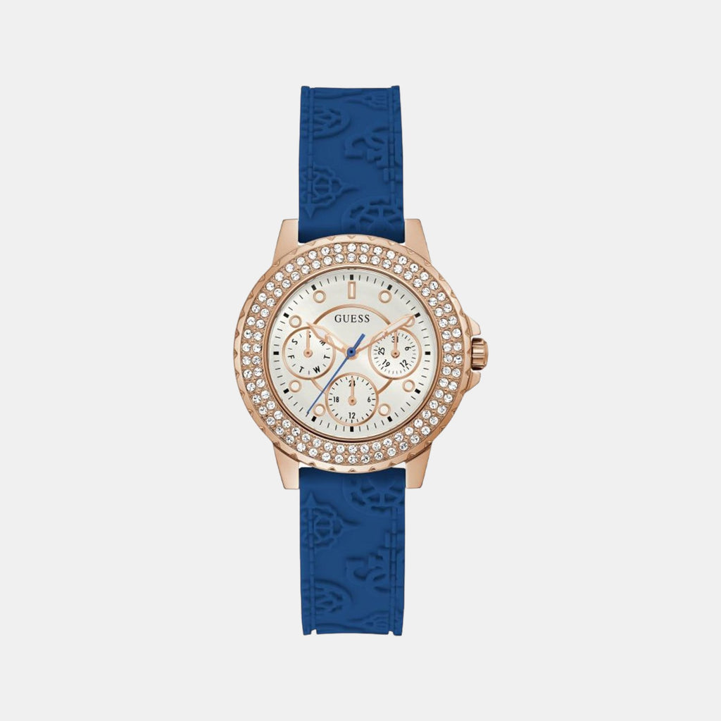 Guess Round Blue Chronograph watch