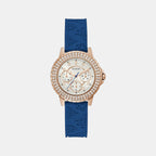 Guess Round Blue Chronograph watch
