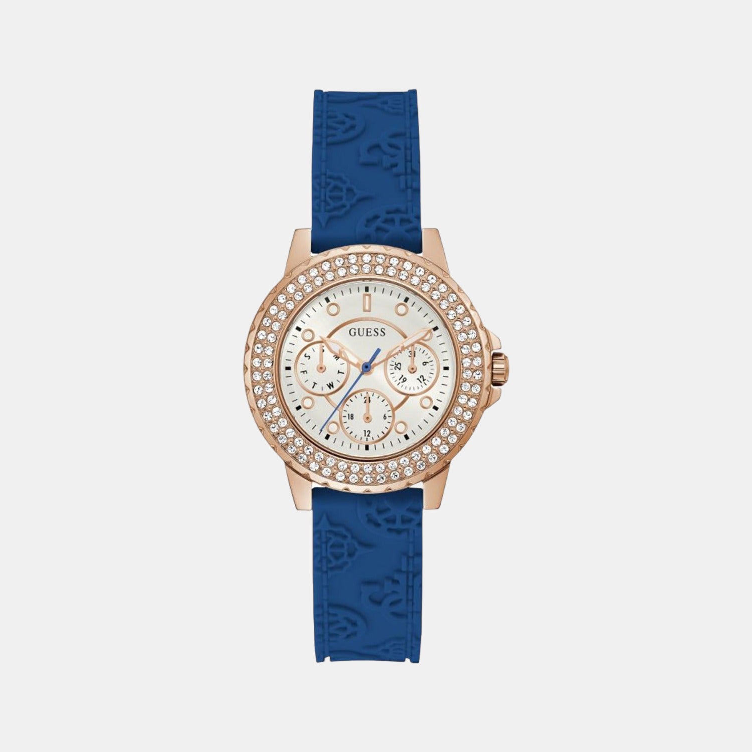Guess Round Blue Chronograph watch