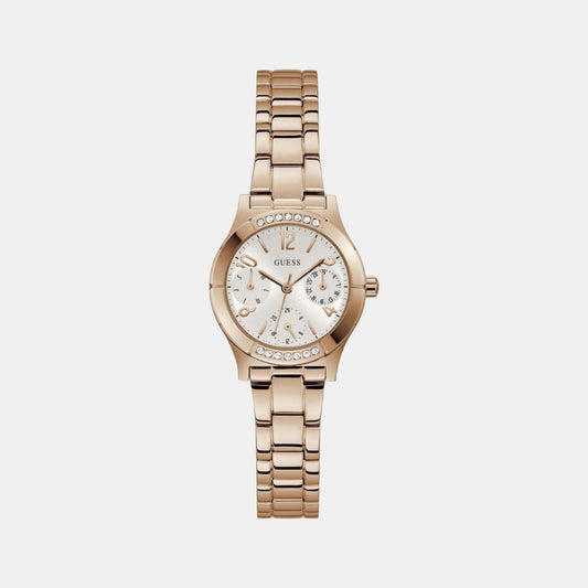 Female Rose Gold Stainless Steel Chronograph Watch GW0413L3