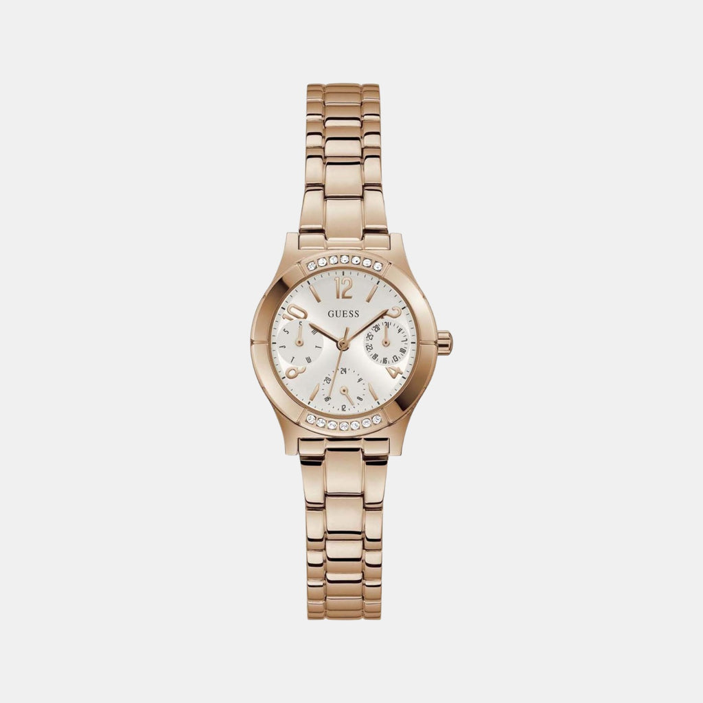 Guess Round Rose Gold Chronograph watch