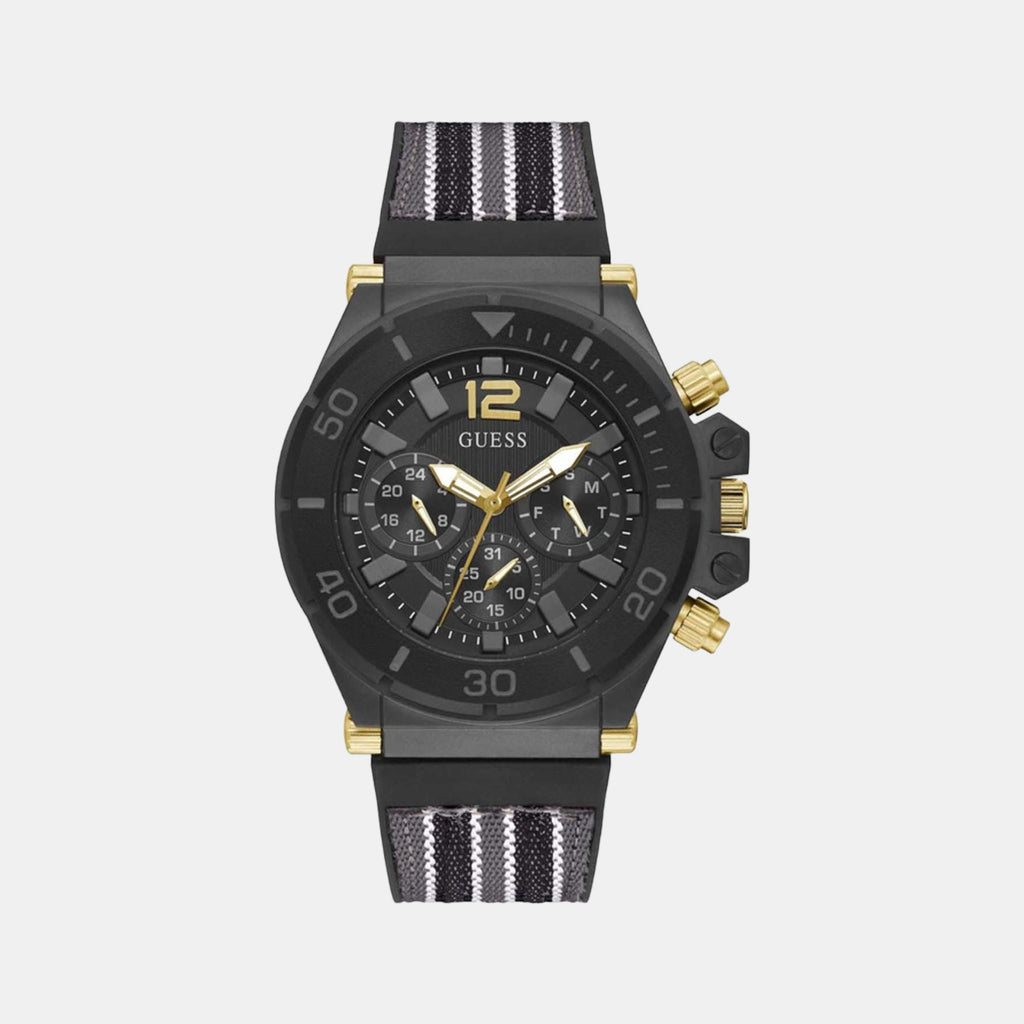 Guess Round Black Chronograph watch