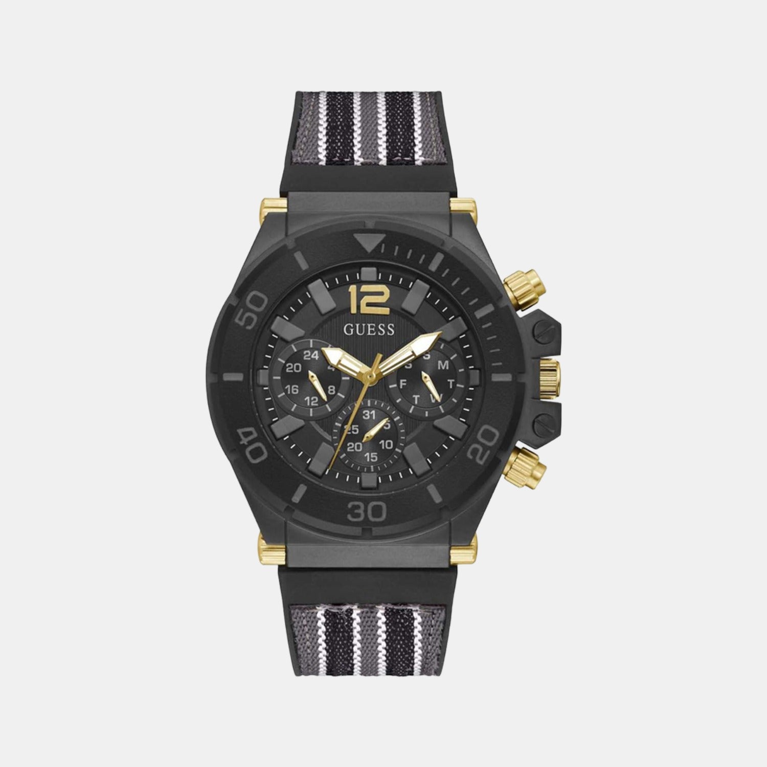 Guess Round Black Chronograph watch