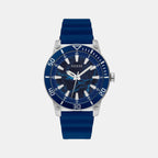 Guess Round Blue Analog watch