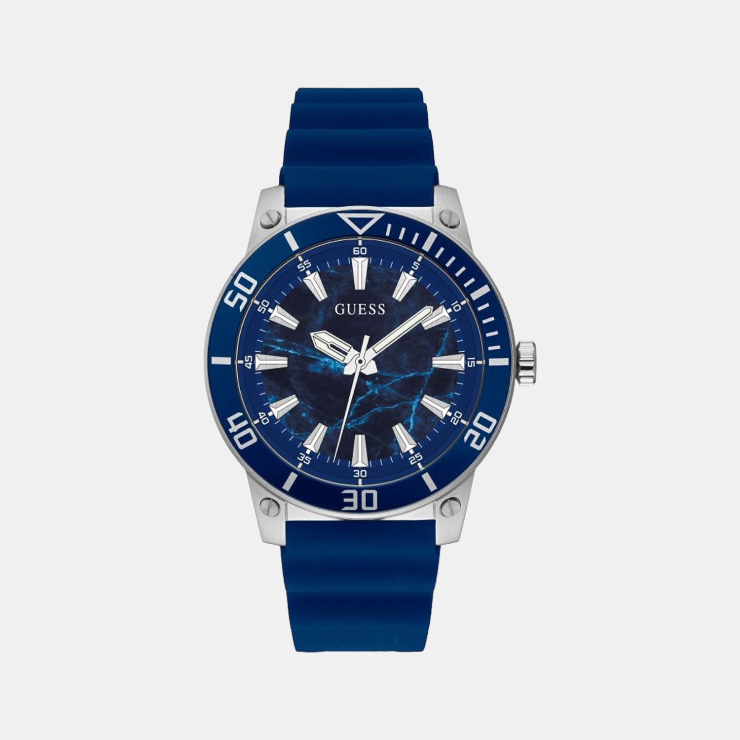 Guess Round Blue Analog watch