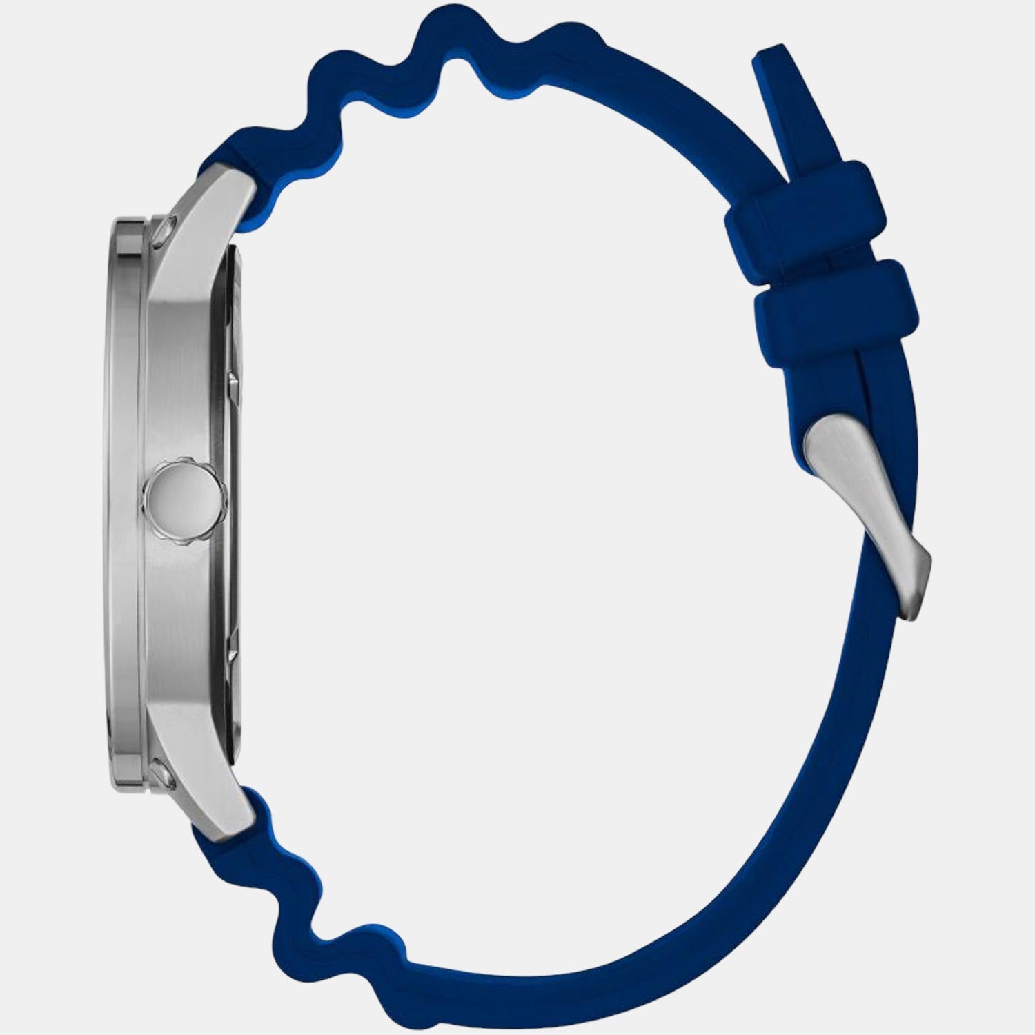 Guess Men Round Blue watch