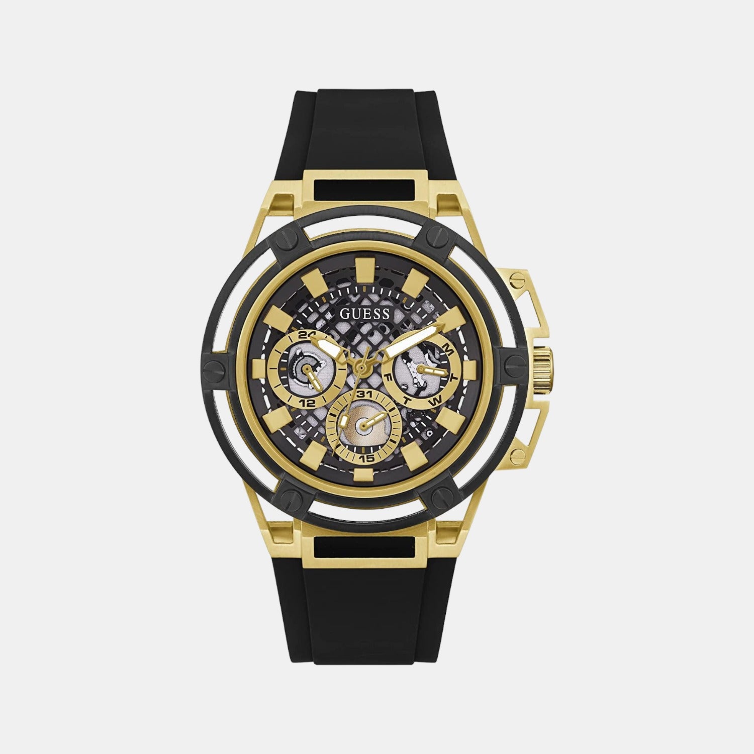 Guess Round Black Chronograph watch
