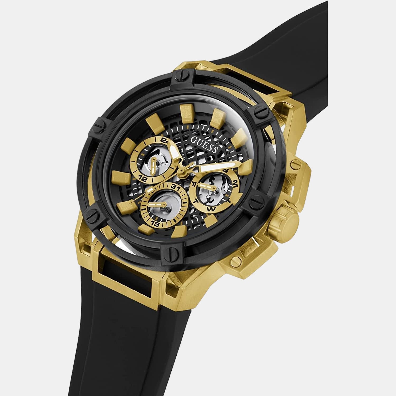 Guess Stainless Steel Round watch