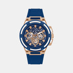 Guess Round Blue Chronograph watch