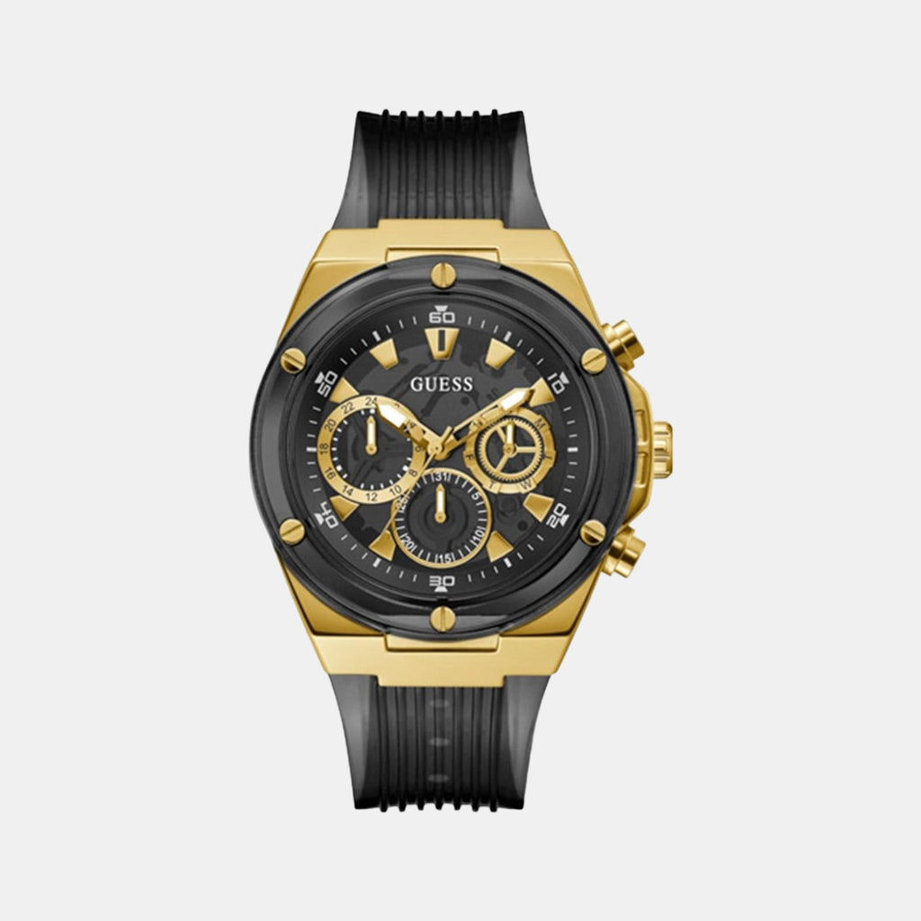 Guess Round Black Chronograph watch