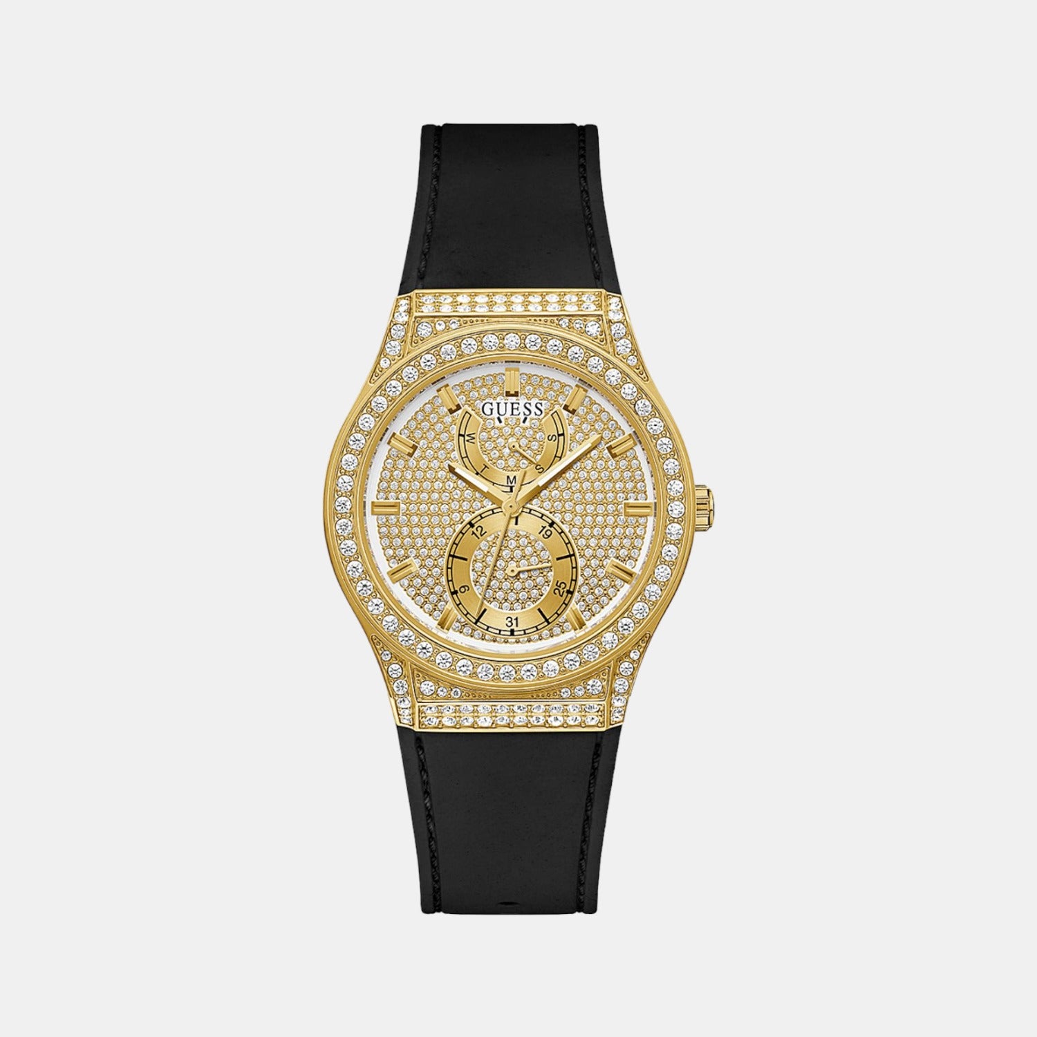 Ekstrem At afsløre vakuum Guess Male Gold Analog Leather Watch | Guess – Just In Time