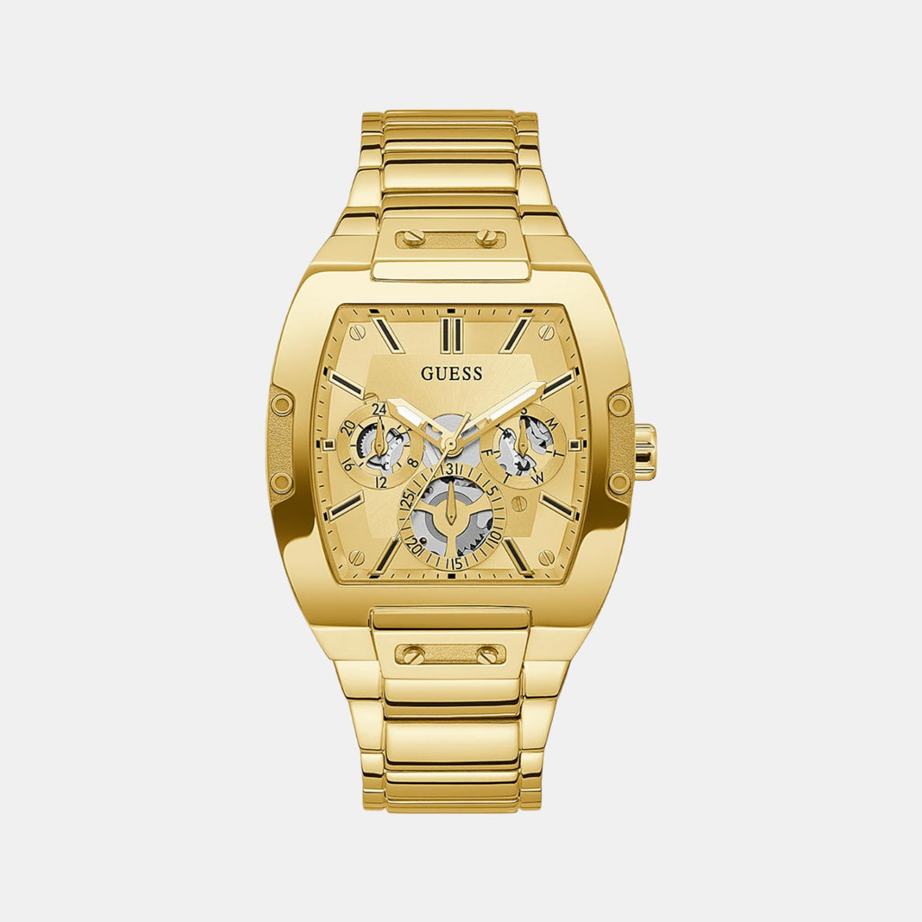 Guess Rectangular Gold Chronograph watch