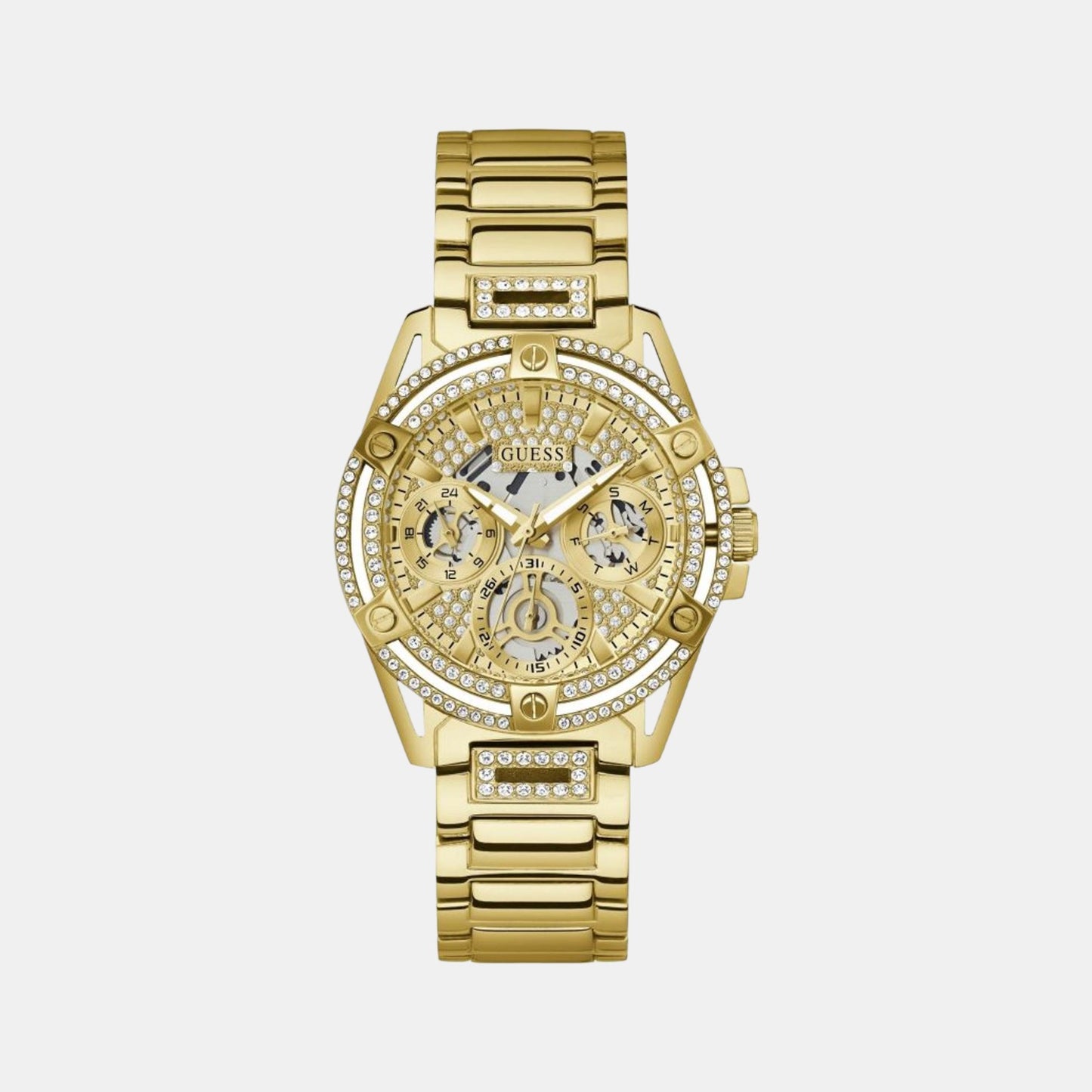 guess-stainless-steel-champagne-analog-female-watch-gw0464l2