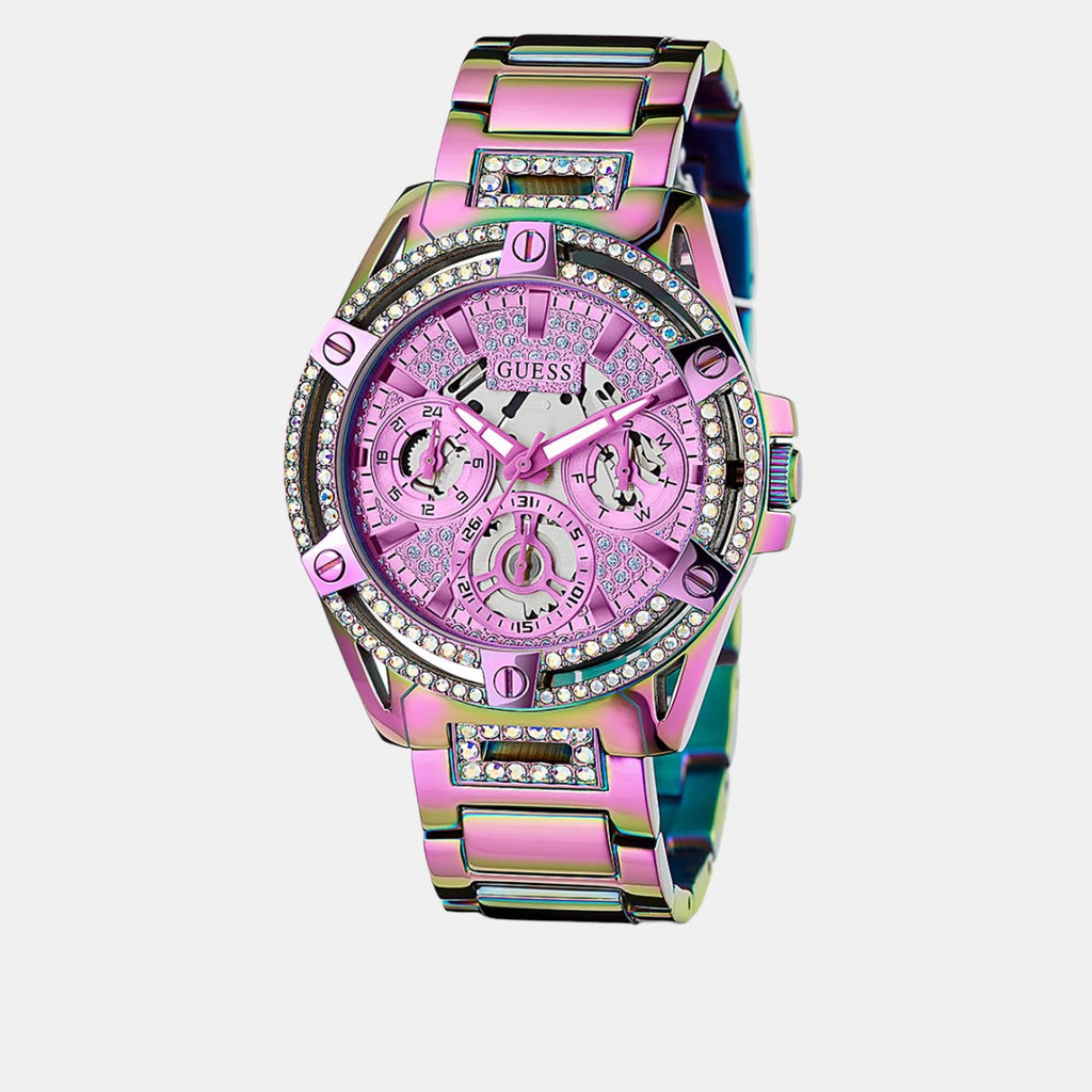 Guess Women Round Purple watch