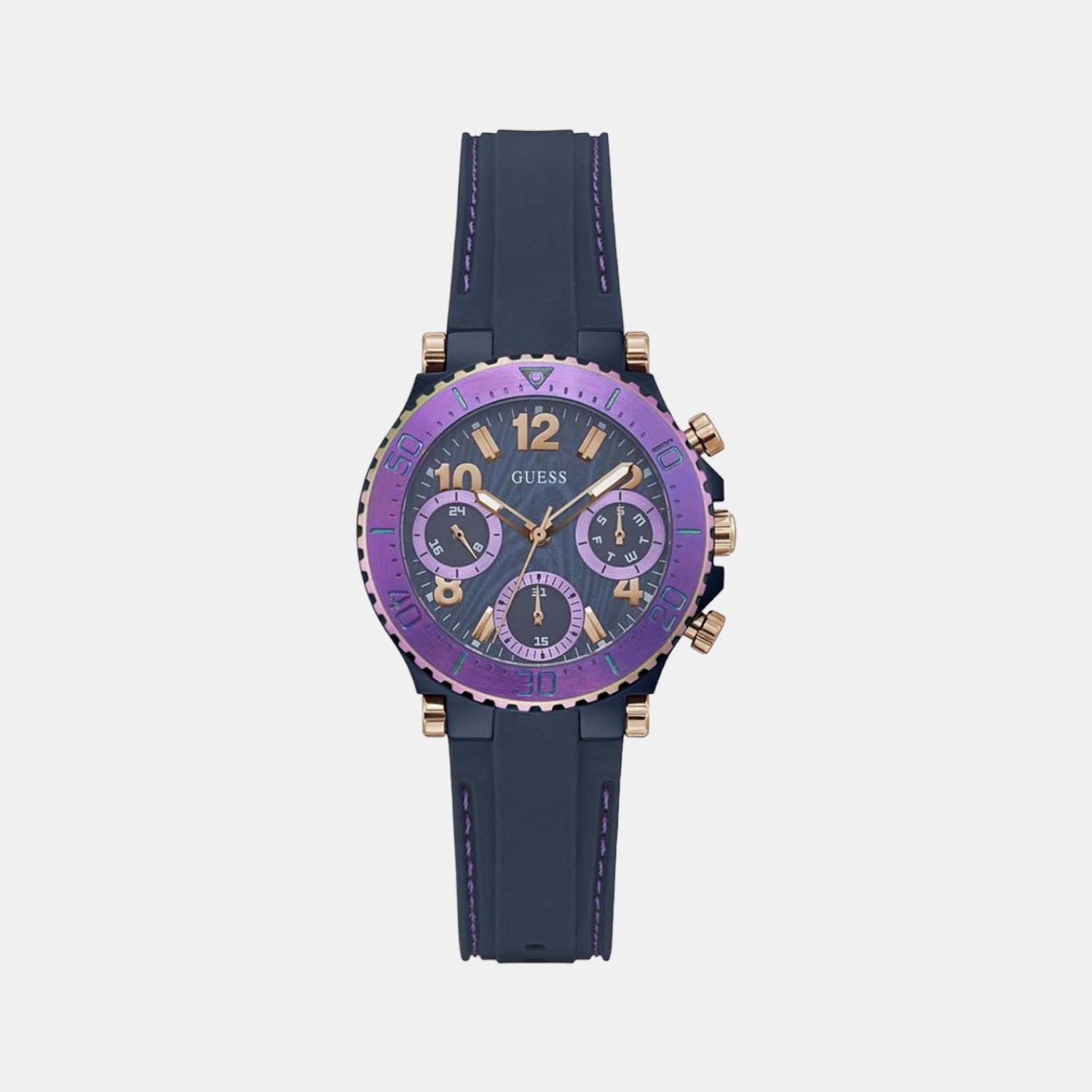 Guess Round Blue Chronograph watch