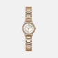 Female White Analog Stainless Steel Watch GW0468L3