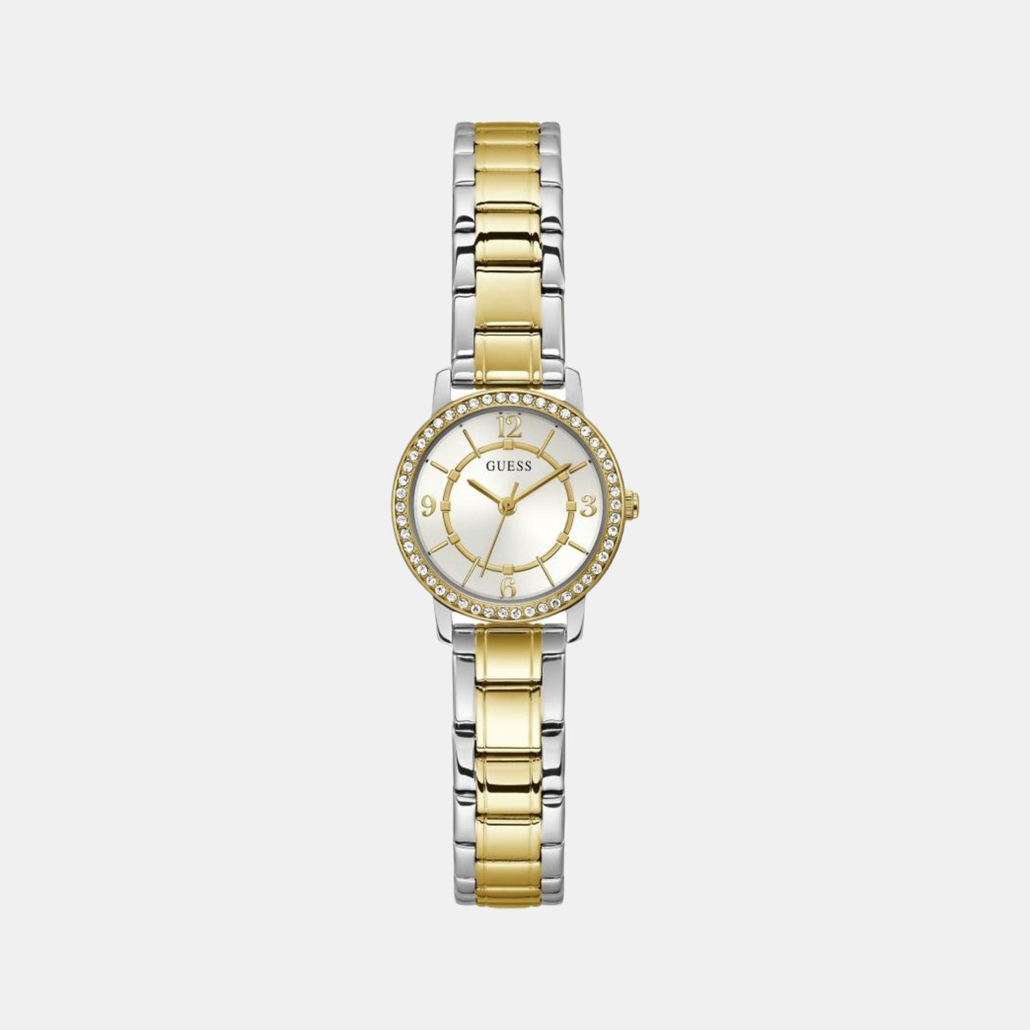 Female White Analog Stainless Steel Watch GW0468L4