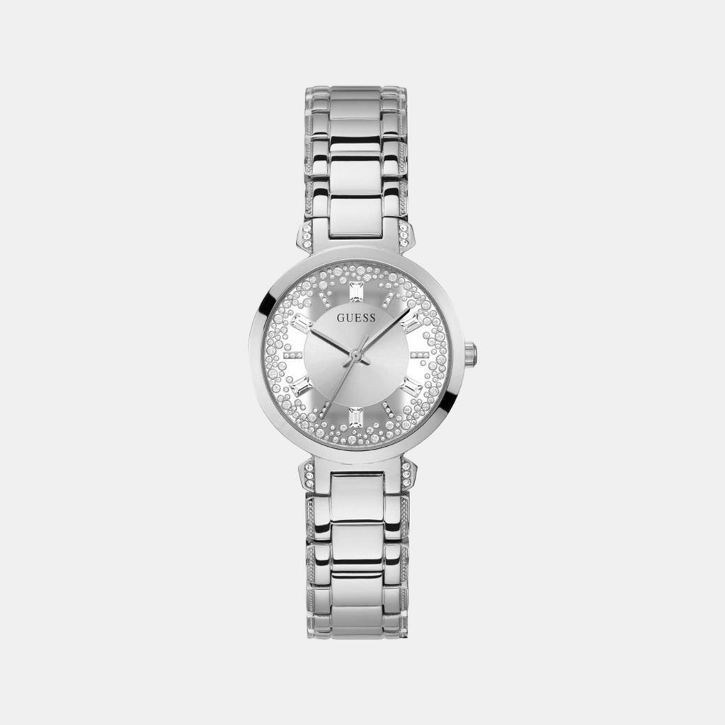 Guess Round Silver Analog watch