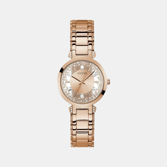 Female Rose Gold Analog Stainless Steel Watch GW0470L3