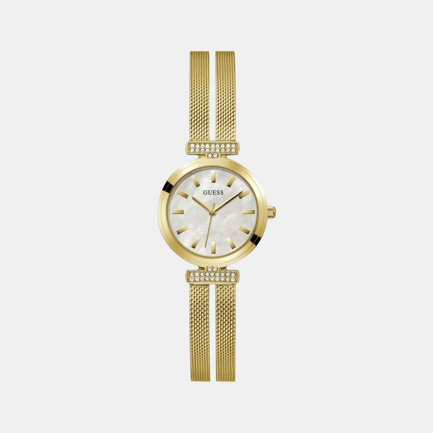 Guess Round Mother Of Pearl Analog watch