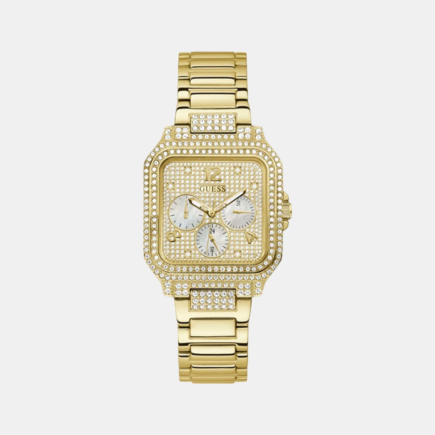 GUESS Women's 19mm Starlit Chain Bracelet Watch - Rose Gold | M.catch.com.au
