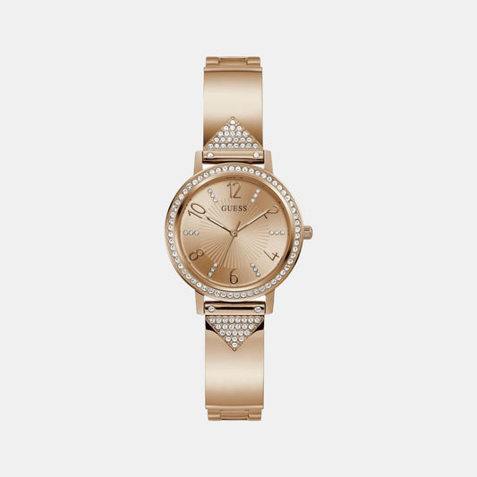 Female Rose Gold Analog Stainless Steel Watch GW0474L3