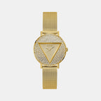 Guess Round Gold Analog watch